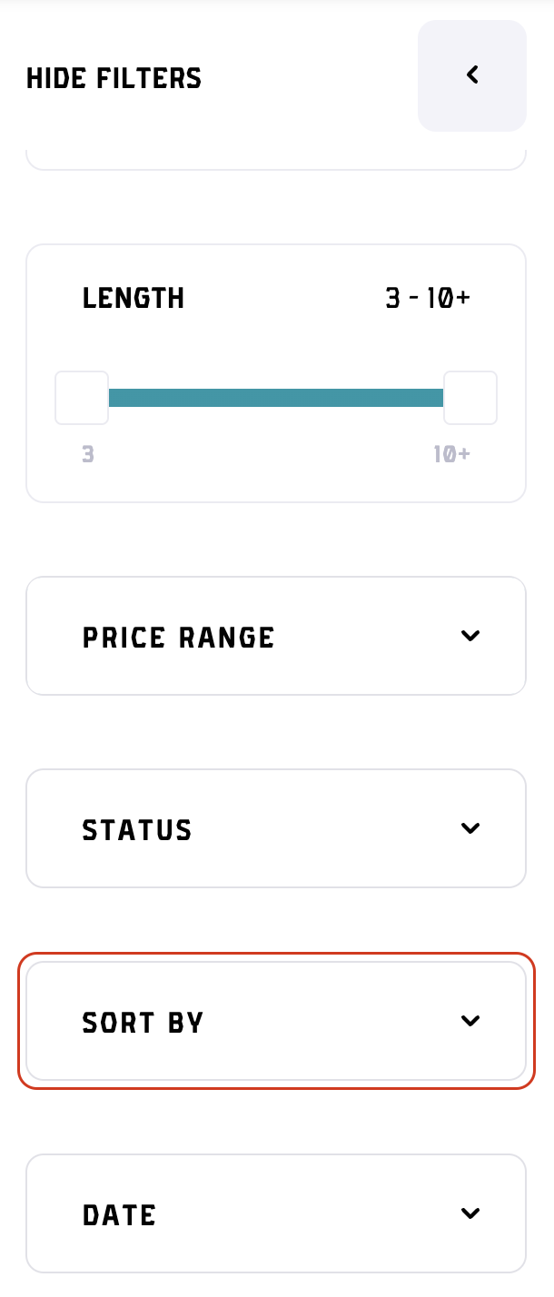 Filter bar - status