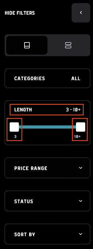 Filter - length